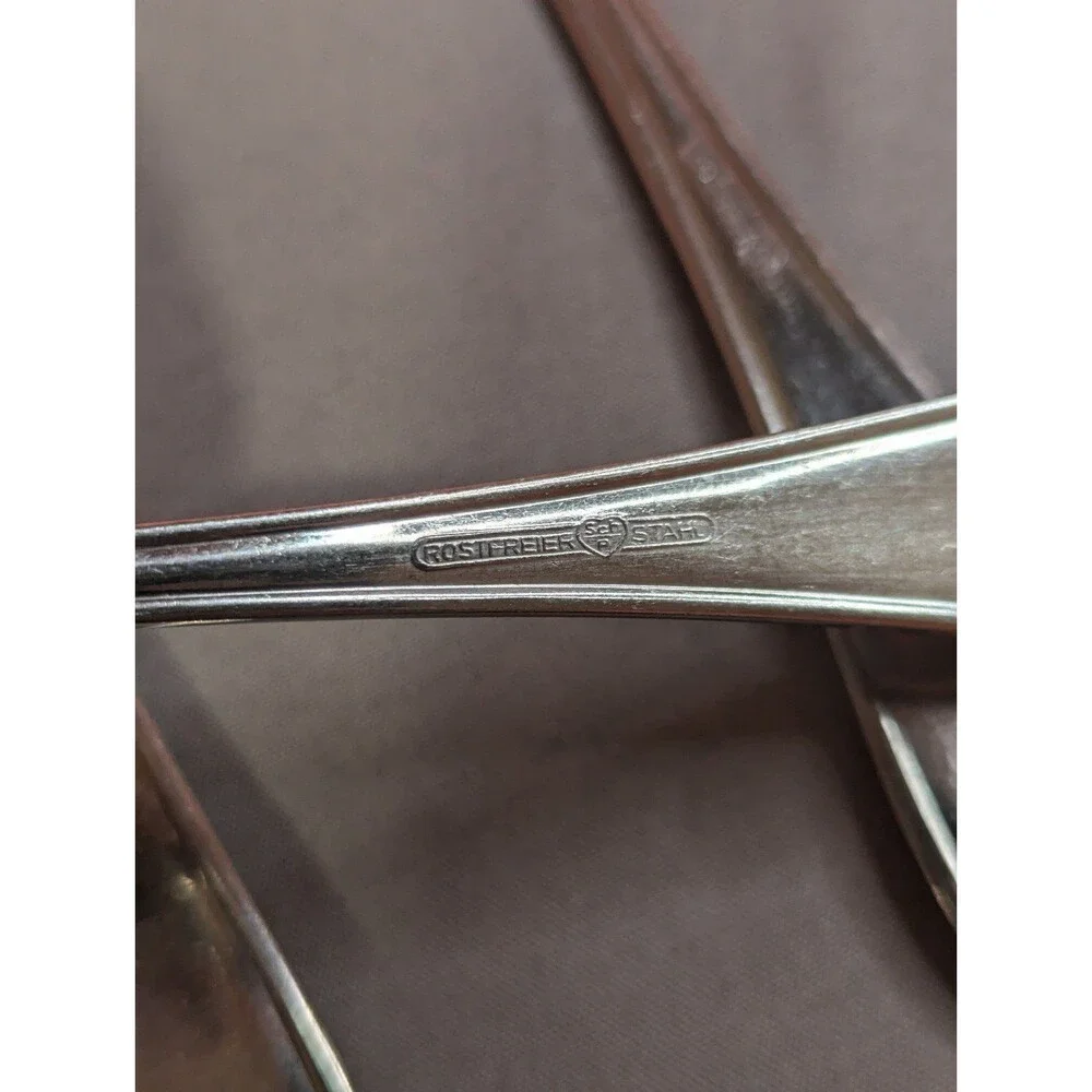 Rostfreier Stahl Serving Spoons and Forks Stainless Steel 4 Pieces